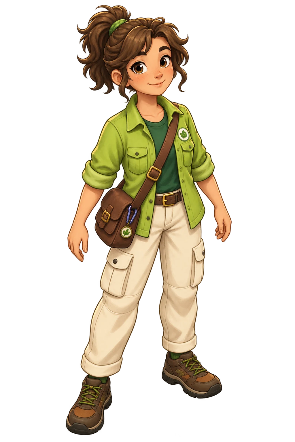 Friendly reptile keeper character concept